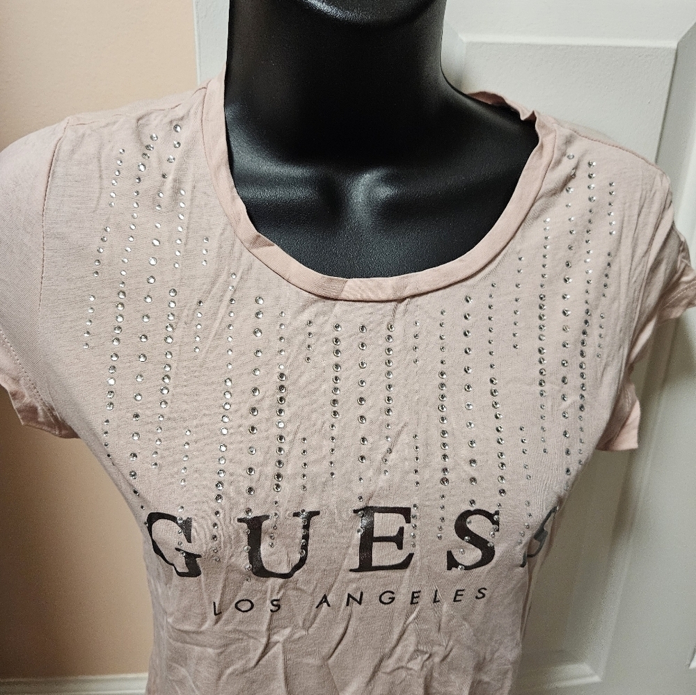 GUESS Embellished Rhinestone Tee - Picture 2 of 10